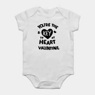 You're the Key to my Heart Valentine Baby Bodysuit